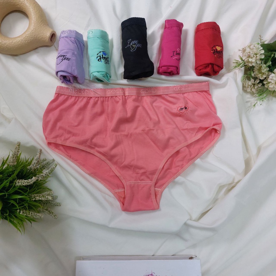 بانتي (قطن 95%) Gold woman عدد 6 قطع