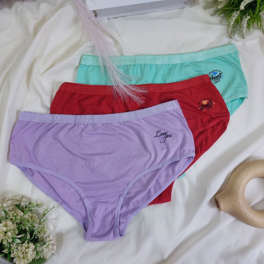 بانتي (قطن 95%) Gold woman عدد 6 قطع