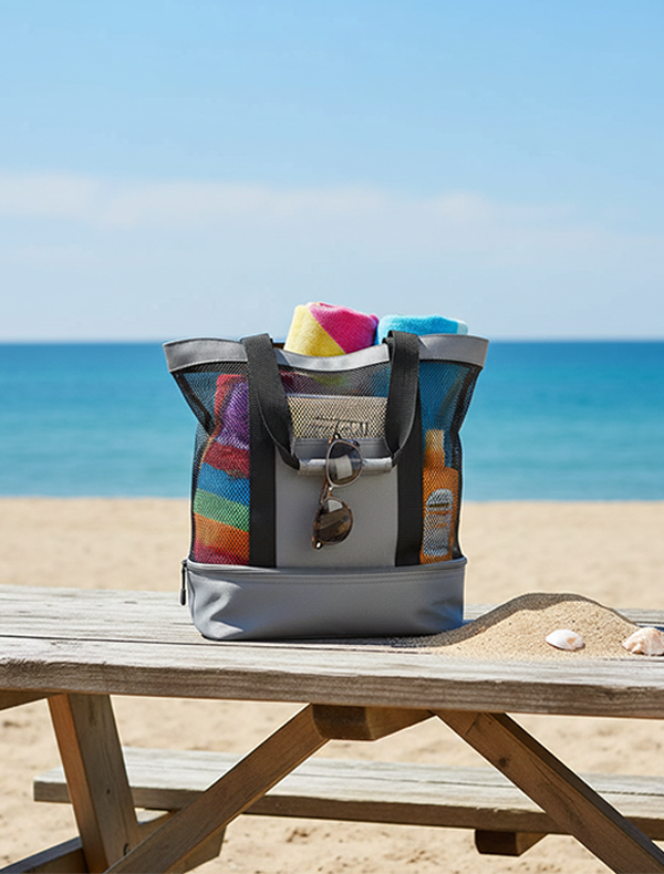 شنطة بحر شبك بحافظ طعام حراري