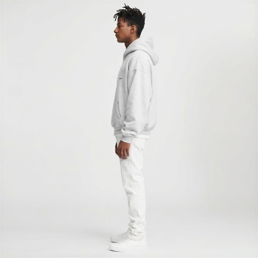OVRY Relaxed Fit Grey Hoodie product thumbnail 3