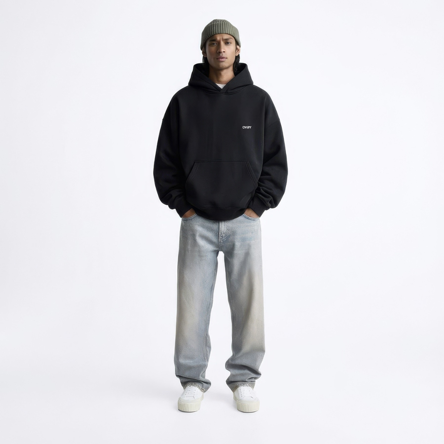 OVRY Relaxed Fit Black Hoodie product thumbnail 2