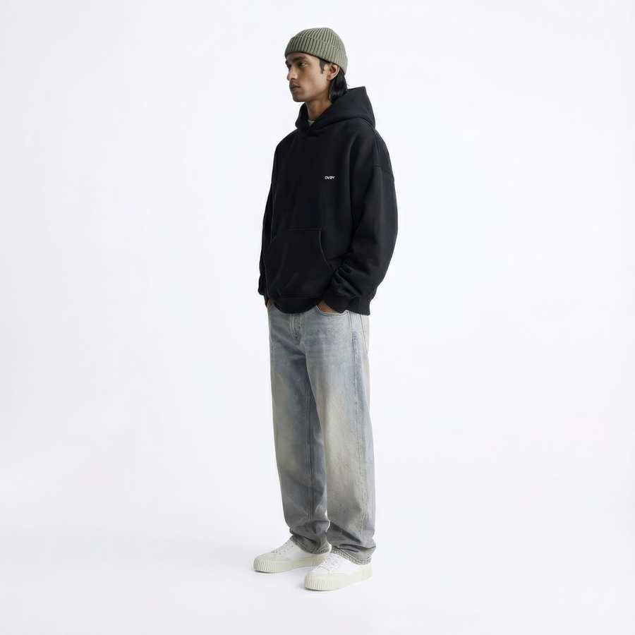 OVRY Relaxed Fit Black Hoodie product thumbnail 3