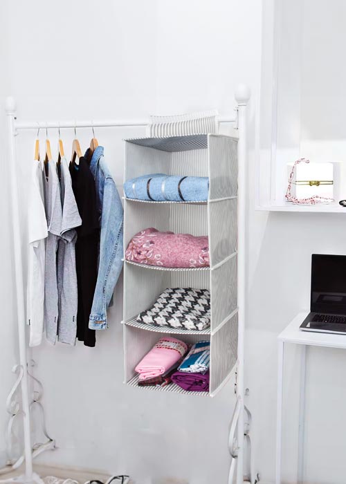 منظم دولاب 4 رف striped|عرض قطعتين