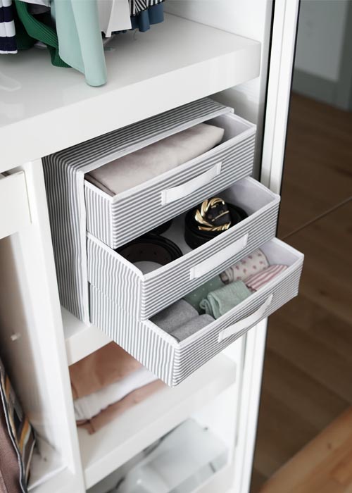 منظم قابل للطي- 3 أدراج striped