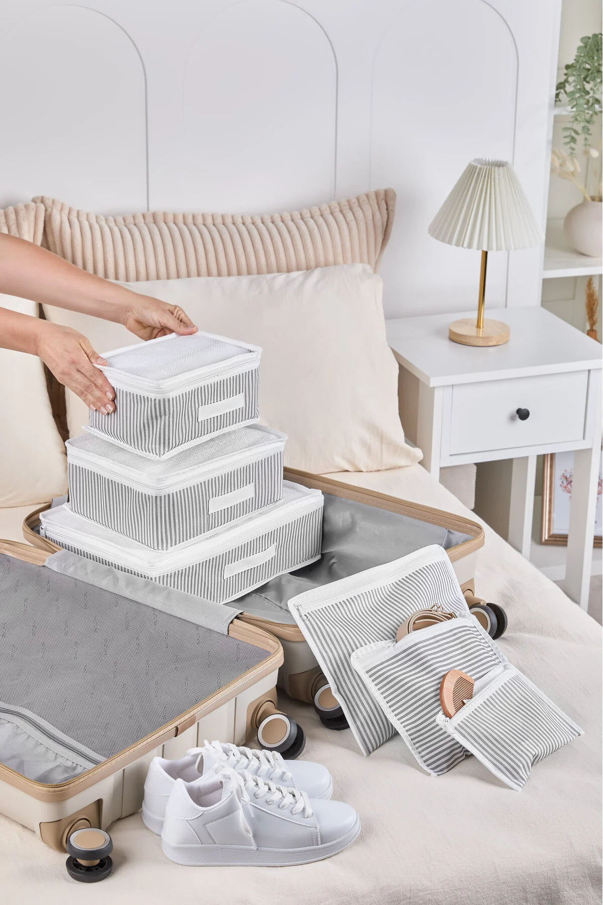 منظم حقيبة السفر | 6 قطع striped