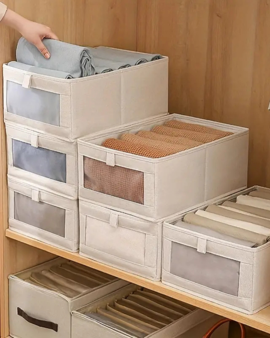 ​صندوق التخزين بقطعة شفافة