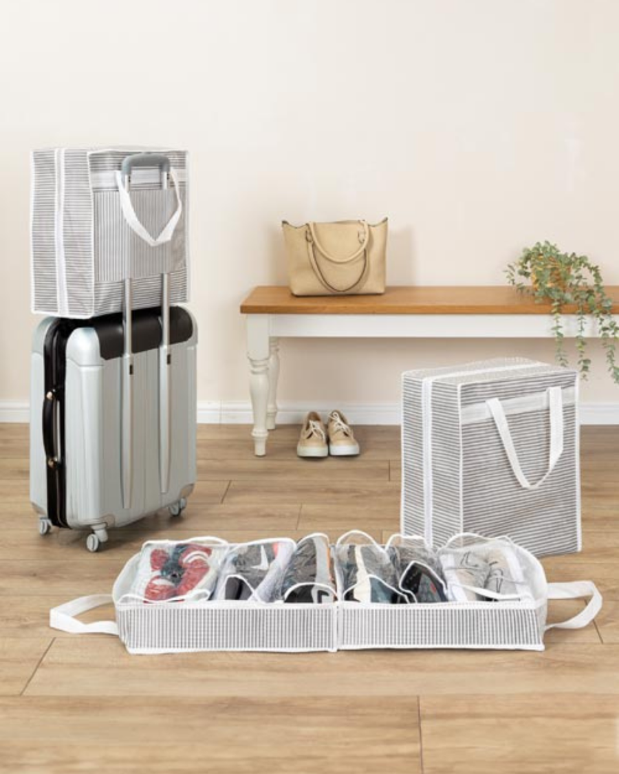 حقيبة منظم أحذية | striped  (عرض قطعتين)