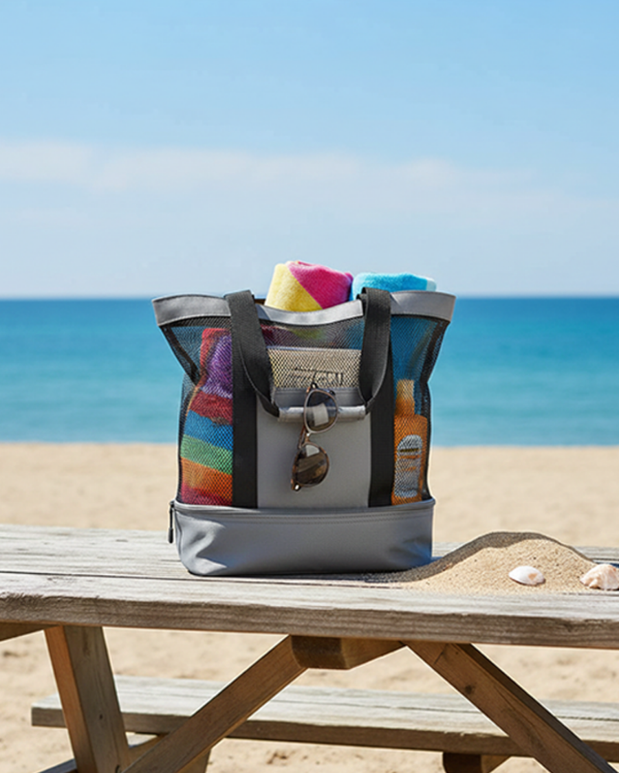 شنطة بحر شبك بحافظة طعام حراري