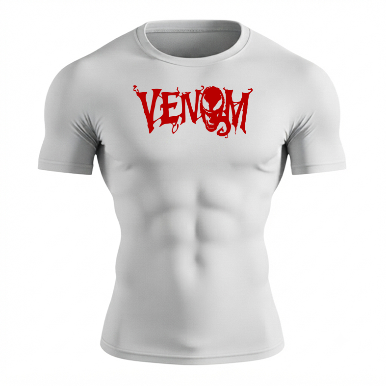 تيشيرت ابيض طباعه vinom احمر